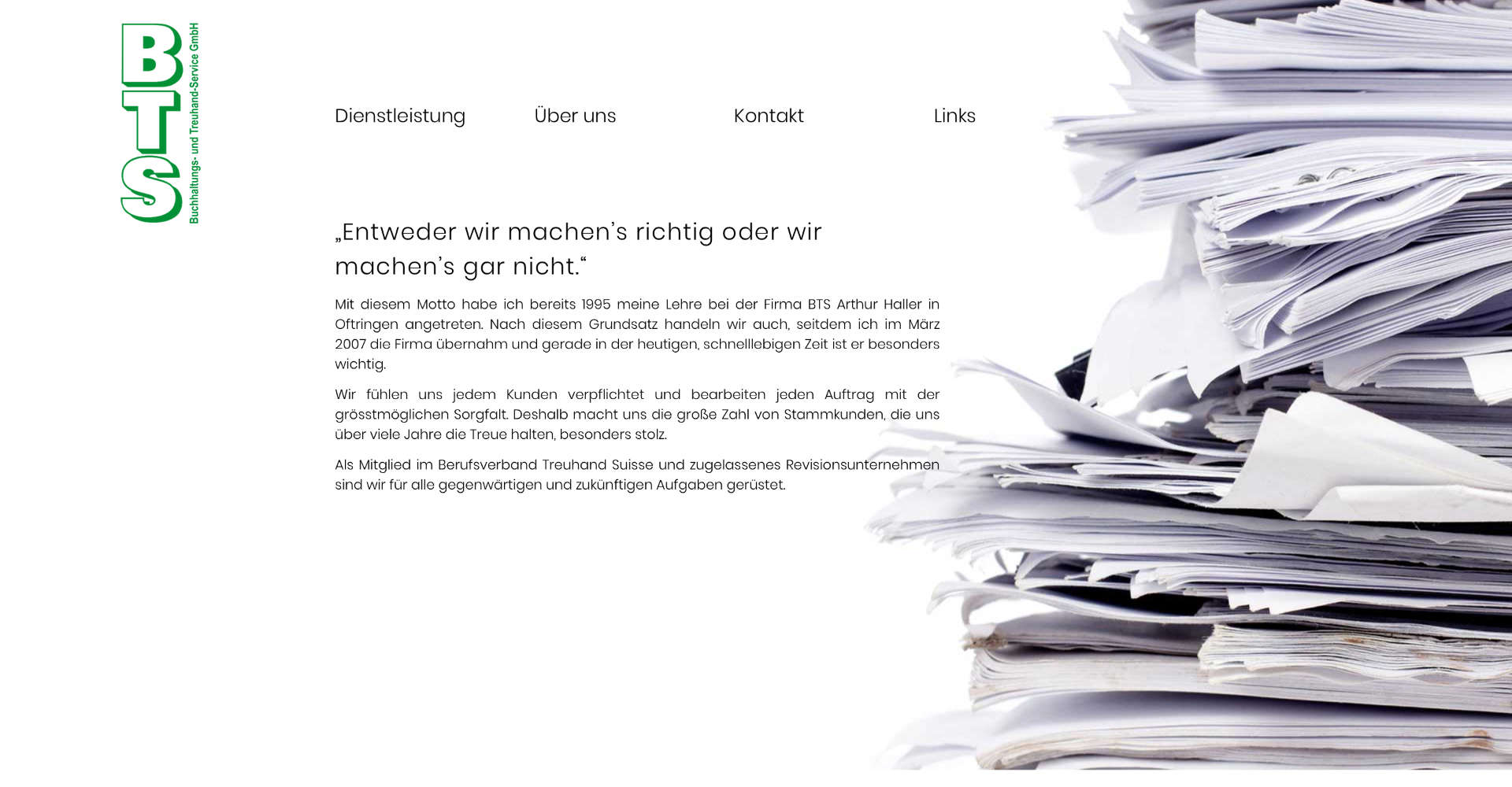 BTS Treuhand – Website