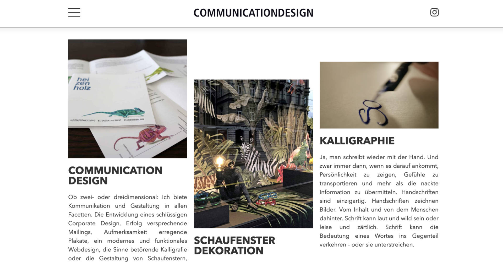 Communication Design – Website